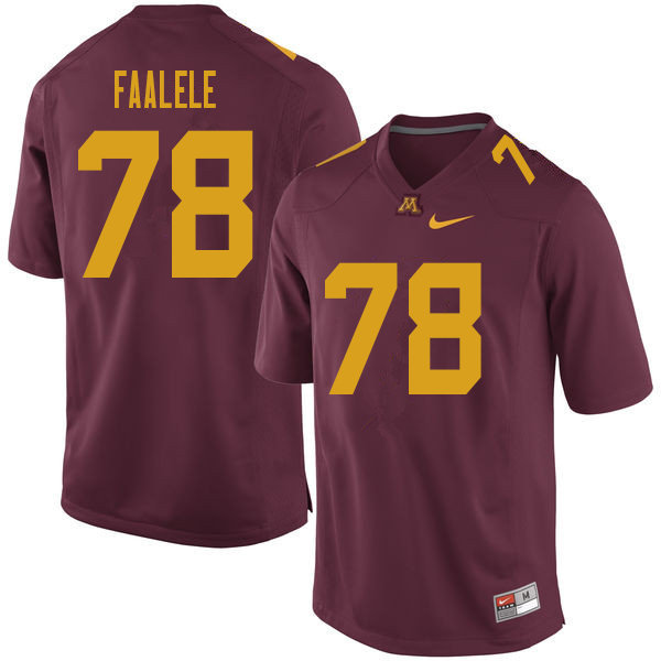 Men #78 Daniel Faalele Minnesota Golden Gophers College Football Jerseys Sale-Maroon